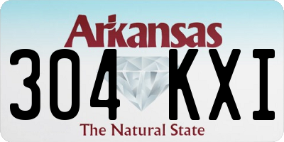 AR license plate 304KXI