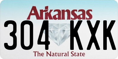 AR license plate 304KXK
