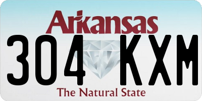 AR license plate 304KXM