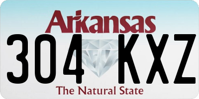 AR license plate 304KXZ