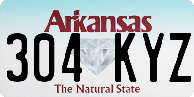 AR license plate 304KYZ