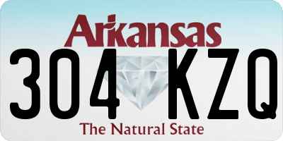 AR license plate 304KZQ