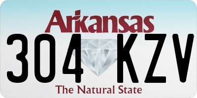 AR license plate 304KZV