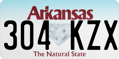 AR license plate 304KZX