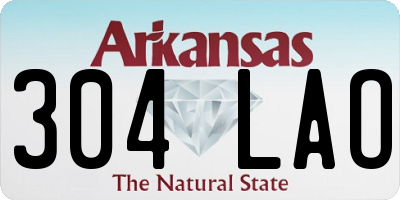 AR license plate 304LAO