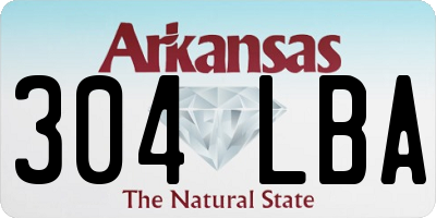 AR license plate 304LBA