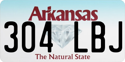 AR license plate 304LBJ