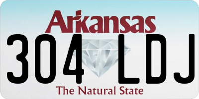 AR license plate 304LDJ