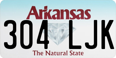 AR license plate 304LJK