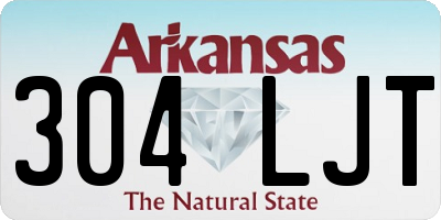 AR license plate 304LJT
