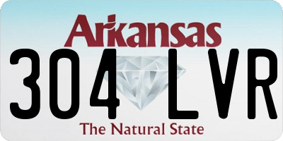 AR license plate 304LVR