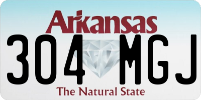 AR license plate 304MGJ