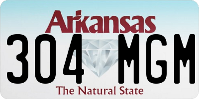 AR license plate 304MGM