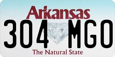 AR license plate 304MGO