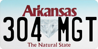 AR license plate 304MGT
