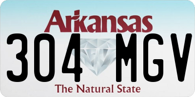 AR license plate 304MGV
