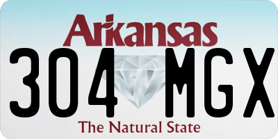 AR license plate 304MGX