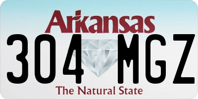 AR license plate 304MGZ