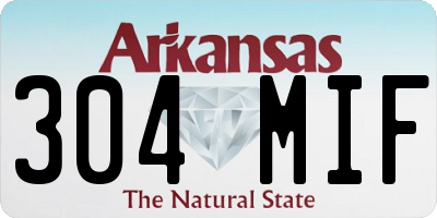 AR license plate 304MIF