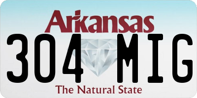 AR license plate 304MIG