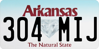 AR license plate 304MIJ