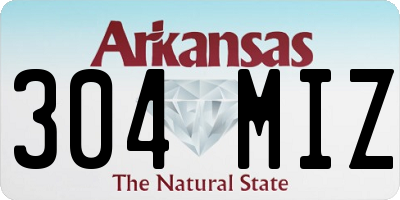 AR license plate 304MIZ