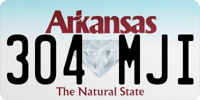 AR license plate 304MJI