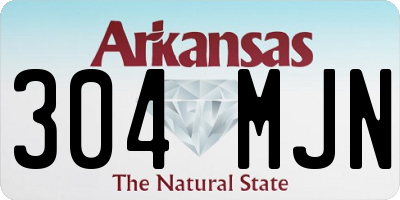 AR license plate 304MJN