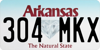 AR license plate 304MKX
