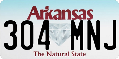 AR license plate 304MNJ