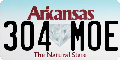 AR license plate 304MOE