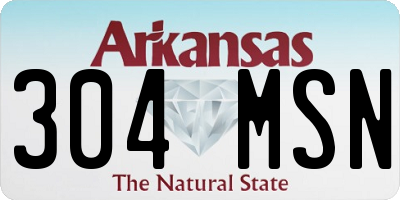 AR license plate 304MSN