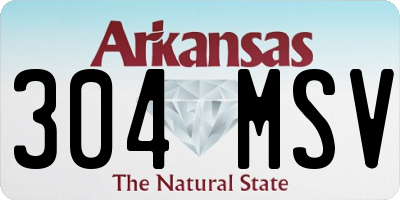 AR license plate 304MSV