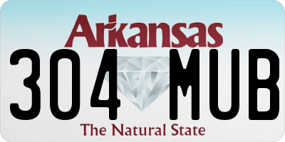 AR license plate 304MUB