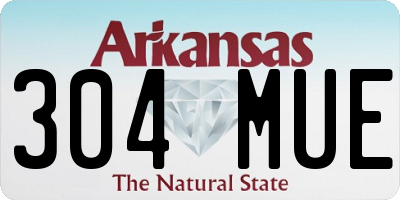 AR license plate 304MUE