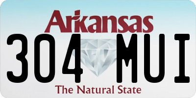 AR license plate 304MUI