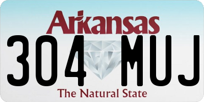AR license plate 304MUJ