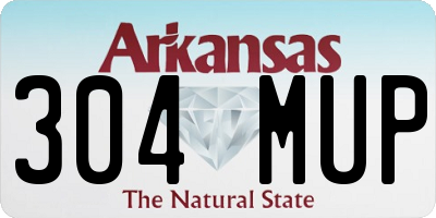 AR license plate 304MUP