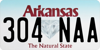 AR license plate 304NAA