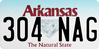 AR license plate 304NAG