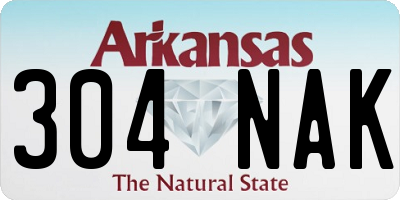 AR license plate 304NAK
