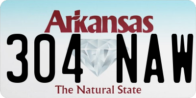 AR license plate 304NAW