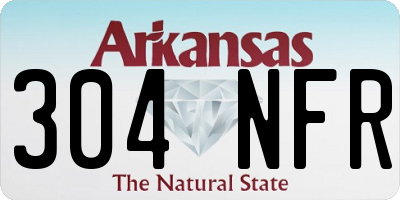 AR license plate 304NFR