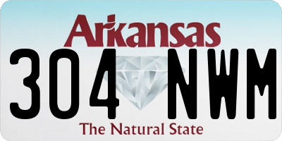 AR license plate 304NWM