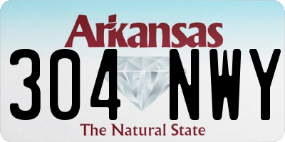 AR license plate 304NWY
