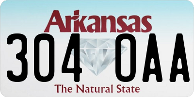 AR license plate 304OAA