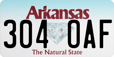 AR license plate 304OAF