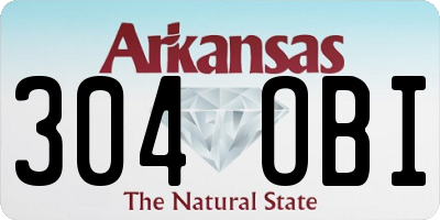 AR license plate 304OBI