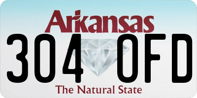 AR license plate 304OFD