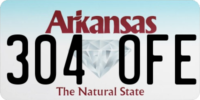 AR license plate 304OFE